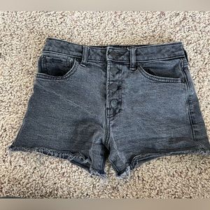 Gap Charcoal cutoff high rise shorts